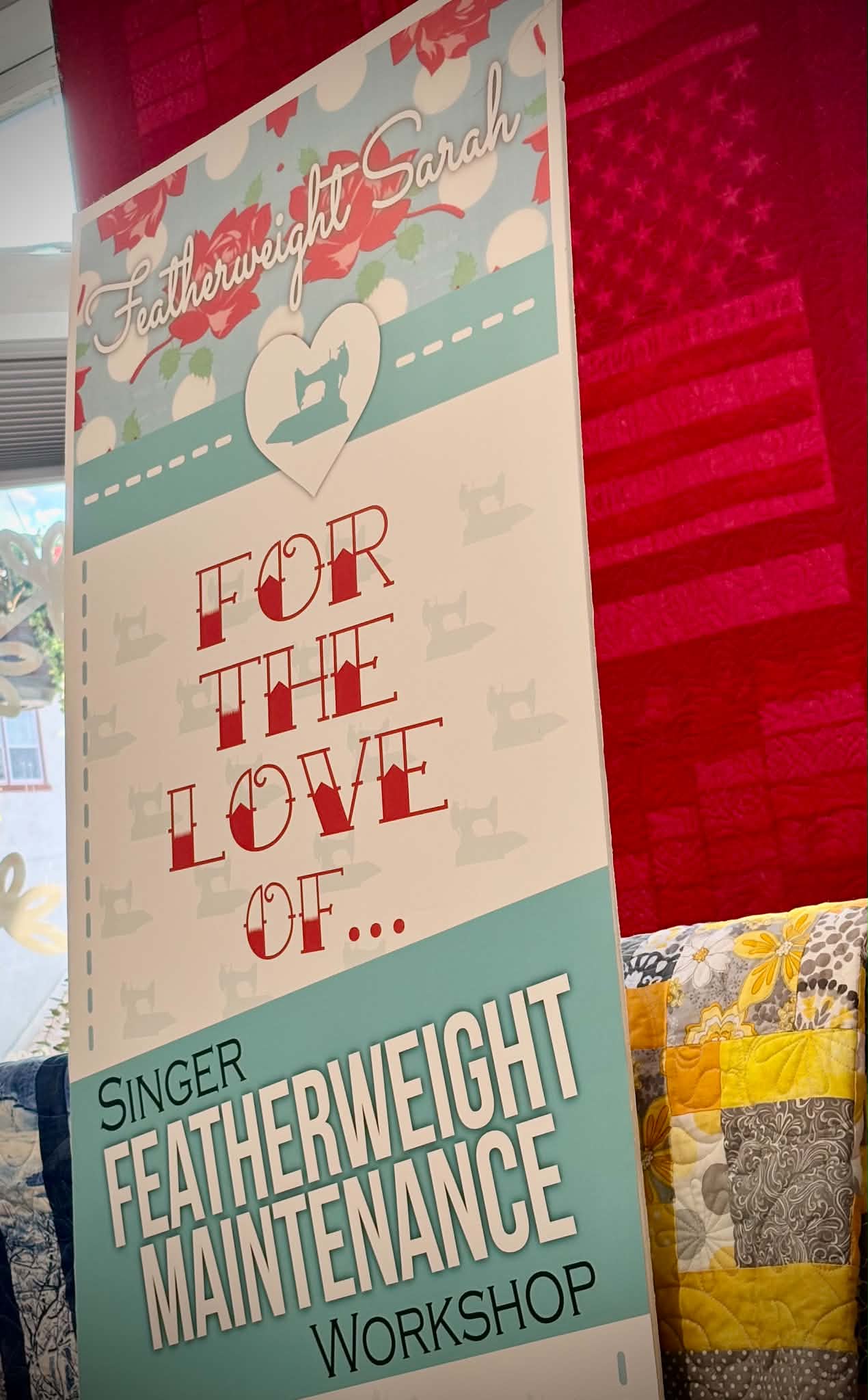 Featherweight Sarah For the Love of Singer Featherweight Maintenance Workshop banner